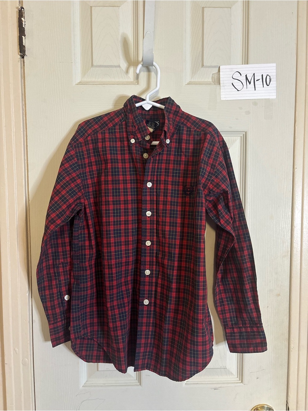 Chaps Red and Black Plaid Button-Down Shirt